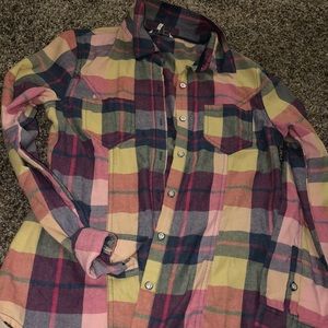 Beautiful Plaid Button Up Top